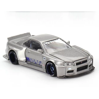 ✨Chase Car Nissan Skyline GT-R (R34) Kaido Works SHINJUKU V1 #143 Scale 1:64 ยี่ห้อ Mini gt
