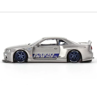 ✨Chase Car Nissan Skyline GT-R (R34) Kaido Works SHINJUKU V1 #143 Scale 1:64 ยี่ห้อ Mini gt