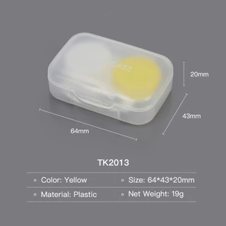 Magister ตลับคอนแทคเลนส์ กล่องใส่เลนส์ คลิปพกพา Contact Lens Case สีชมพู/เทา