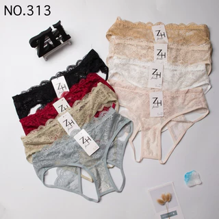 ZH.313 กางเกงชั้นในผู้หญิงลูกไม้สุดเซ็กซี่ บิกินี่เอวต่ำลูกไม้โชว์หลัง