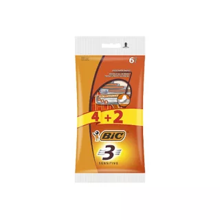BIC3 P4+2 มีดโกนบิค 3 ใบมีด POUCH 4+2
