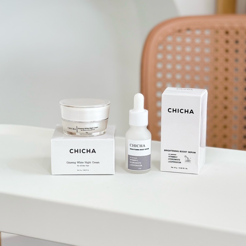 CHICHA Glow Skin Duo Set เซตไนท์ครีม + เซรั่มบำรุงผิวหน้า