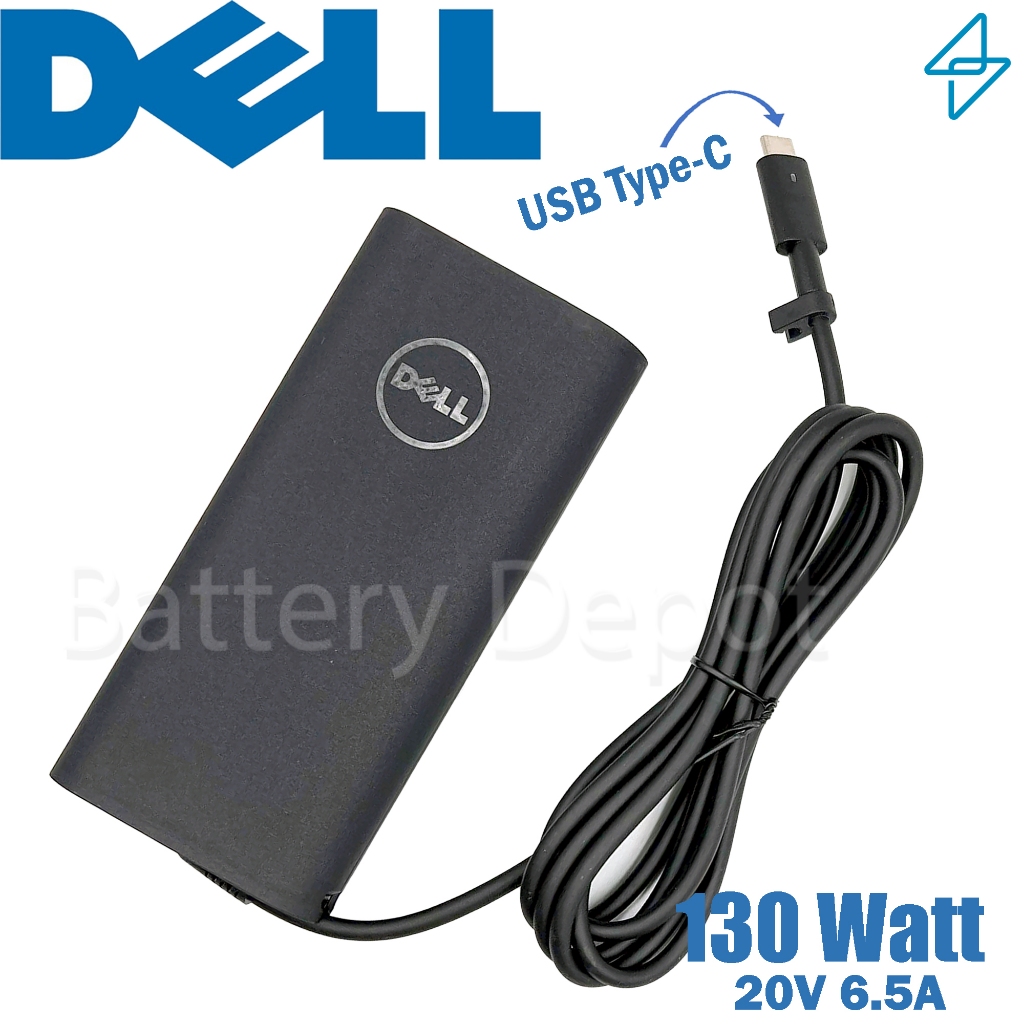 Dell Adapter ของแท้ 130W 20V/6.5A หัว USB Type-C สายชาร์จ Dell Precision 3561 เดล อะแดปเตอร์