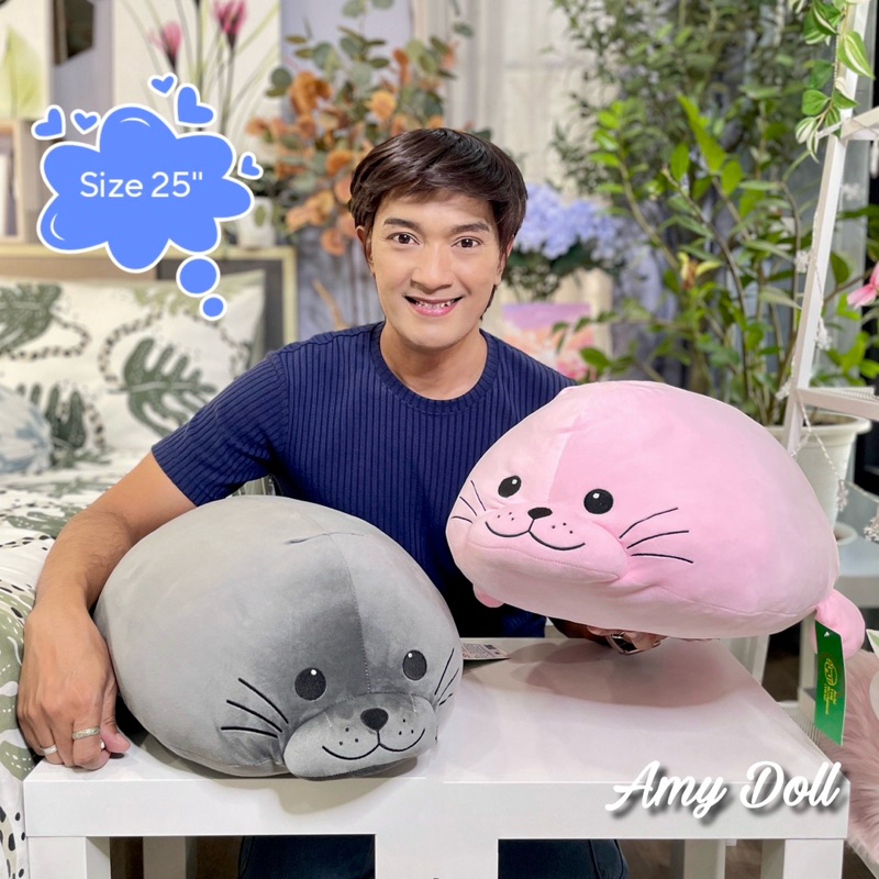 ตุ๊กตาแมวน้ำใยไมโคร Size 25นิ้ว