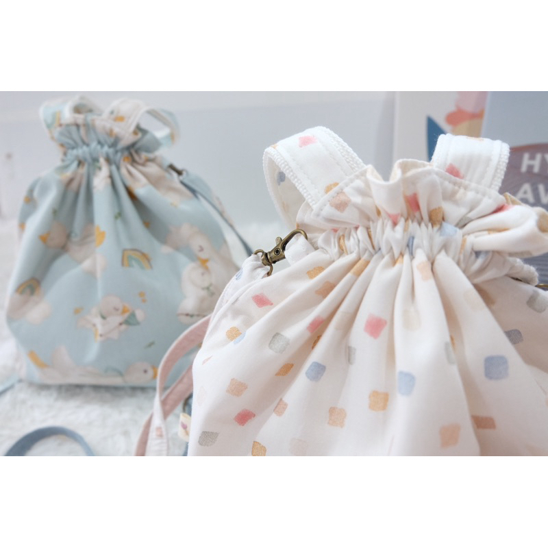 ♥️กระเป๋าผ้า ถุงผ้าหูรูด กระเป๋าถือ งาน Handmade