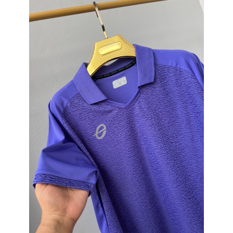 เสื้อกีฬาคอวี(ปก)ผ้าทอลายเเขนสั้น EG1022