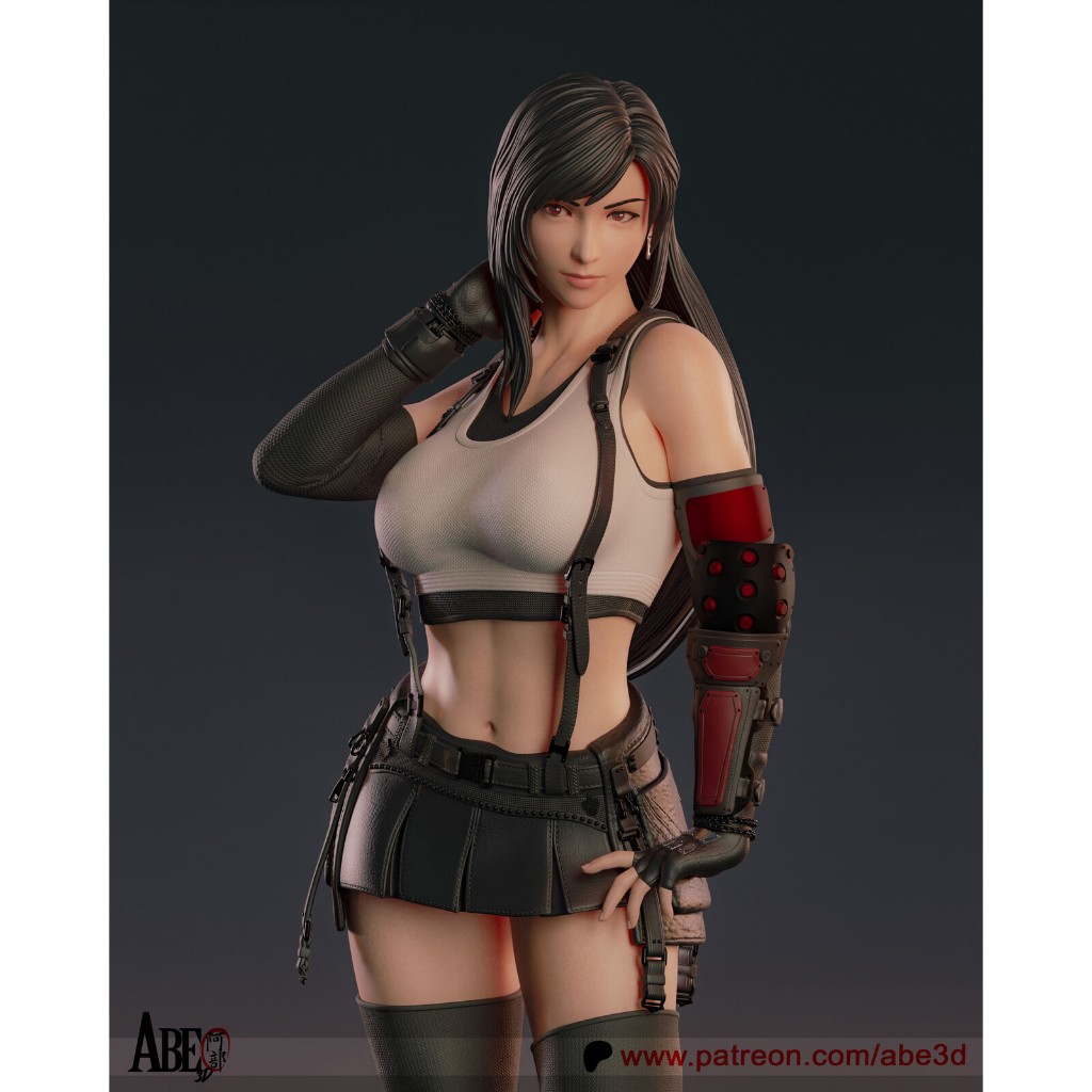 Tifa Lockhart - FFVII (Abe3D)(3D Print Model ไม่ทำสี)