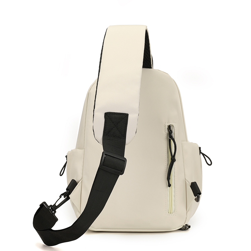 GUCSELECTED(B2297) กระเป๋าคาดอก-ผ้าไนล่อนสีพื้นFASHION มี6ช่องใส่ของ