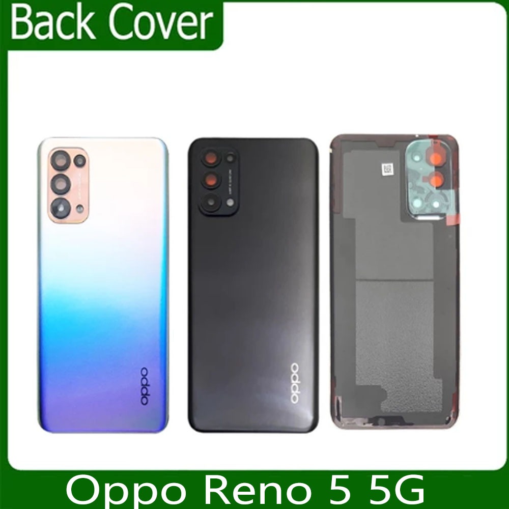 ฝาหลัง  Oppo Reno 5 5G +ติดเลนส์กล้อง  พร้อมกาว อะไหล่มือถือ OPPO รุ่น   Reno 5 5G+ติดเลนส์กล้อง