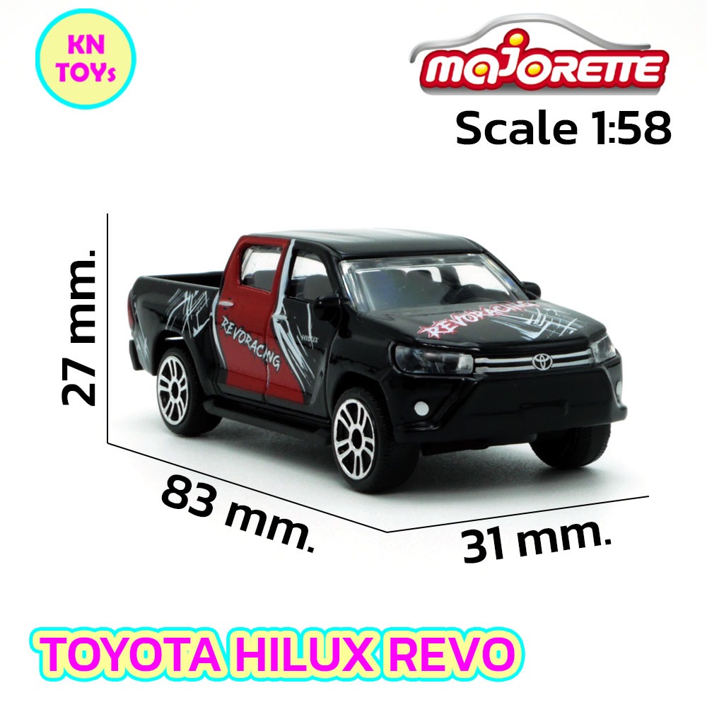 MAJORETTE PICKUP SERIES 4 2020 TOYOTA HILUX REVO BLACK มาจอเร็ตต์ มาจอเร็ท ปิคอัพ ซีรีย์ 4 2020 โตโยต้า ไฮลักซ์ รีโว่ สี