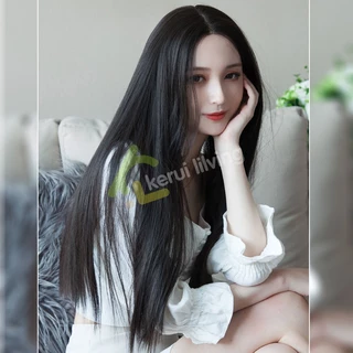 EQUAL ฟรีตาข่ายคลุมผม วิกผมตรง วิกผมยาว Long wig แสกกลาง แฮร์พีชผมยาว ผมปลอม มี 3 สีให้เลือก
