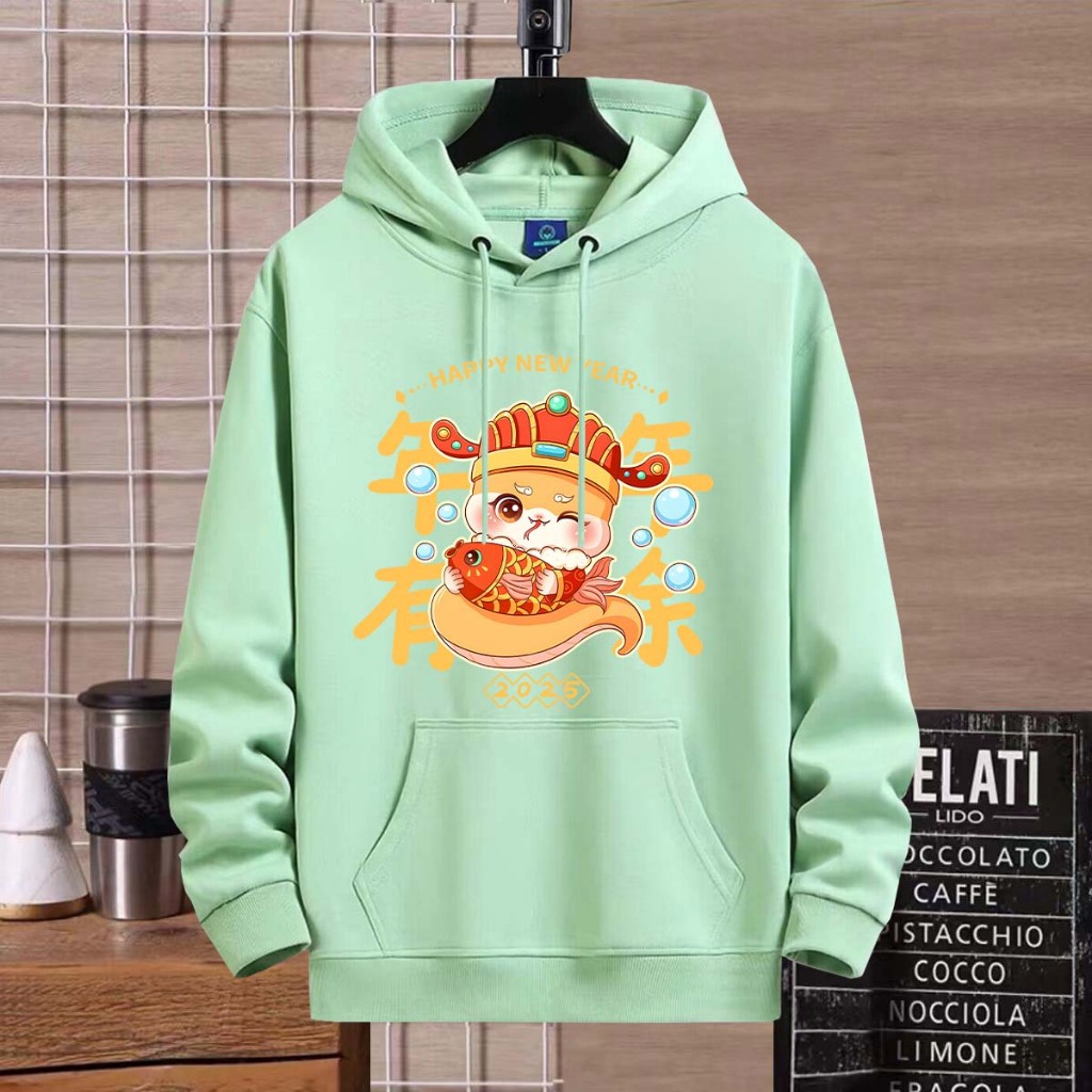 BK-1231-LONG เสื่อแขนยาวมีฮูต พิมพ์ลายการ์ตูนน่ารัก มีไซส์ครบ สีให้เลือก เสื้อกันหนาวแฟชั่นเกาหลี