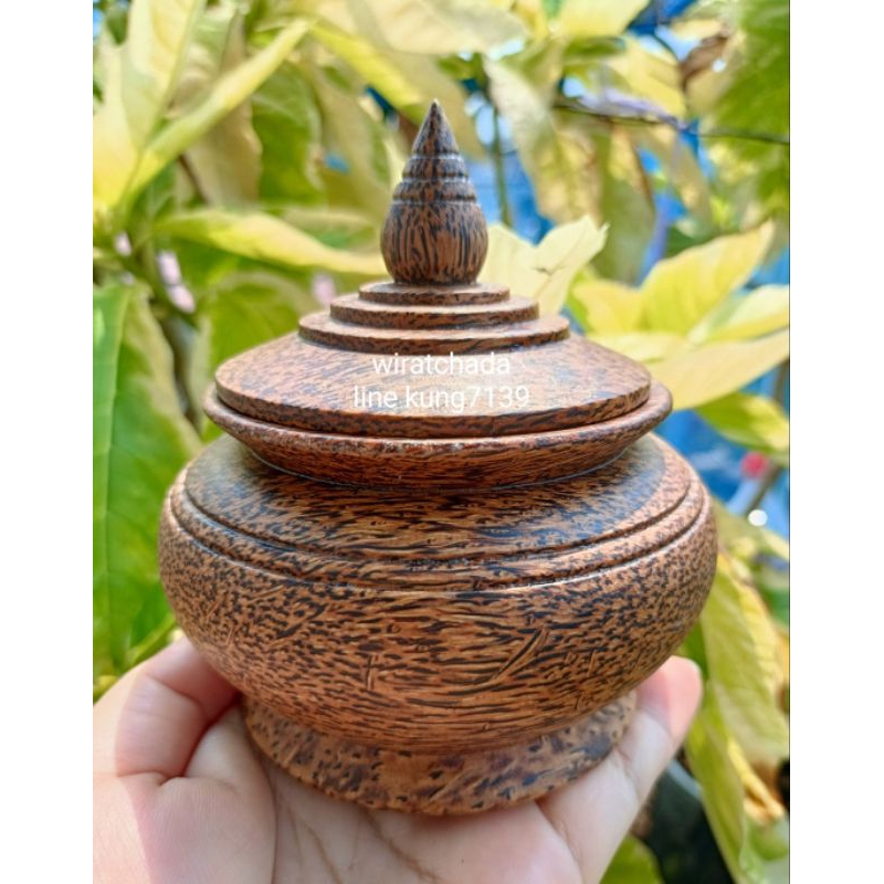 Palm wood ผอบไม้4นิ้ว ใส่ของอเนกประสงค์ ทำจากไม้ตาลแท้💯