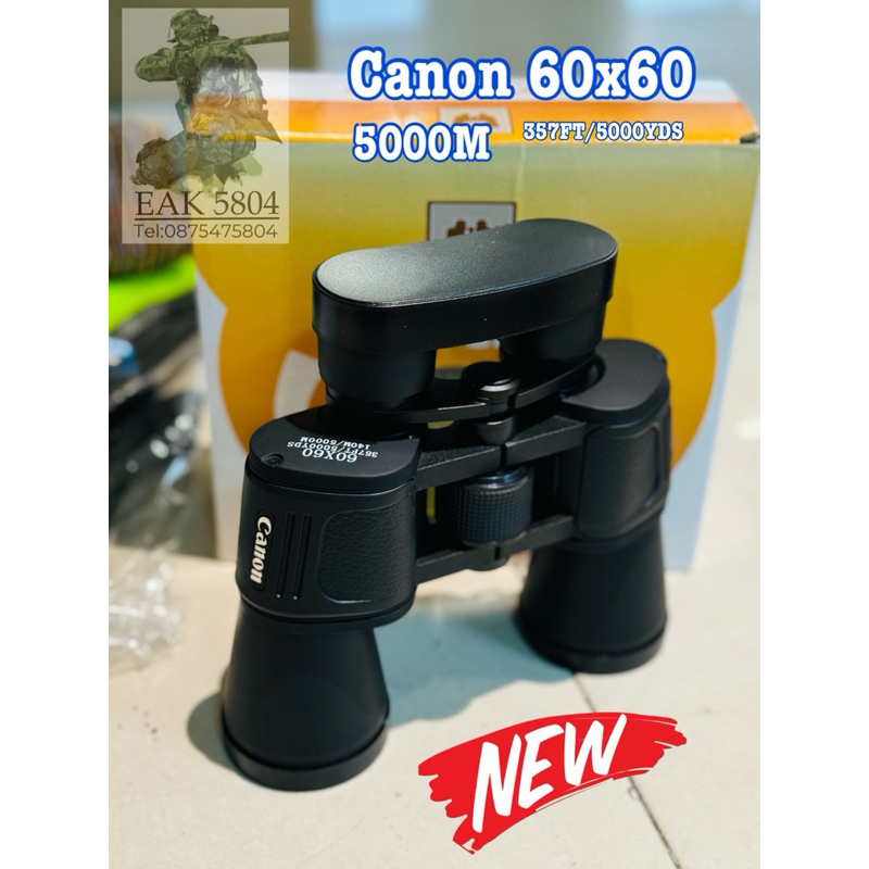 กล้องส่องทางไกล Canon 60x60  รุ่น 5000M เลนส์HD ชัดมาก มีกระเป๋าผ้าเช็คเลส์สายคล้องคอ เเถมฟรี