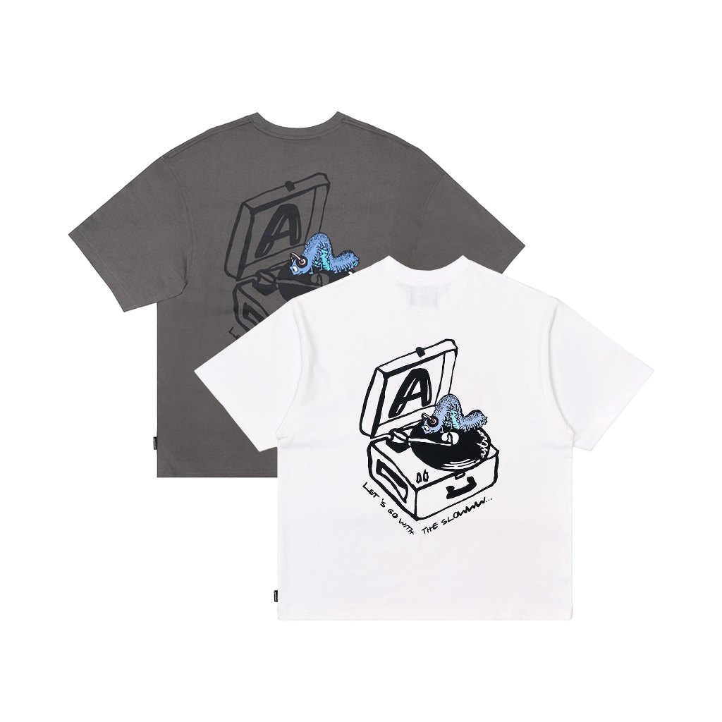 NEUTRALIZED FA24 DJ WORM TEE (WHITE/GREY)