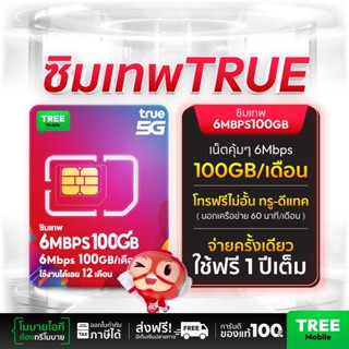[ Truemove H ] ซิมเทพ 6Mbps 100GB ซิมทรูมูฟ Sim True ซิมเทพท…