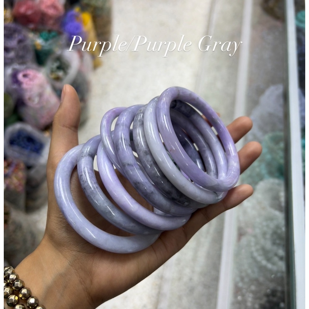 กำไลหยกเจไดต์ ทรงโดนัทเนื้อสวย Natural Jadeite Type C ไซส์ 51-62.5