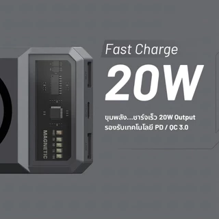 ⚡บริการรับประกัน⚡ CCC Powerbank 20000mAh แท้100% พาวเวอร์แบงค์ ชาร์จเร็วPD20W Magnetic Wireless USB Type-C แบตสำรองไร้สา