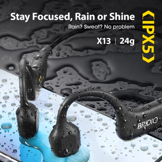 Bridio X13 หูฟังบลูทูธ แบบกระดูกนำเสียง กันน้ำ IPX5 น้ำหนักเบา พร้อมไมโครโฟน ระบบ 100%แท้Bone Conduction ใช้งานได้นาน