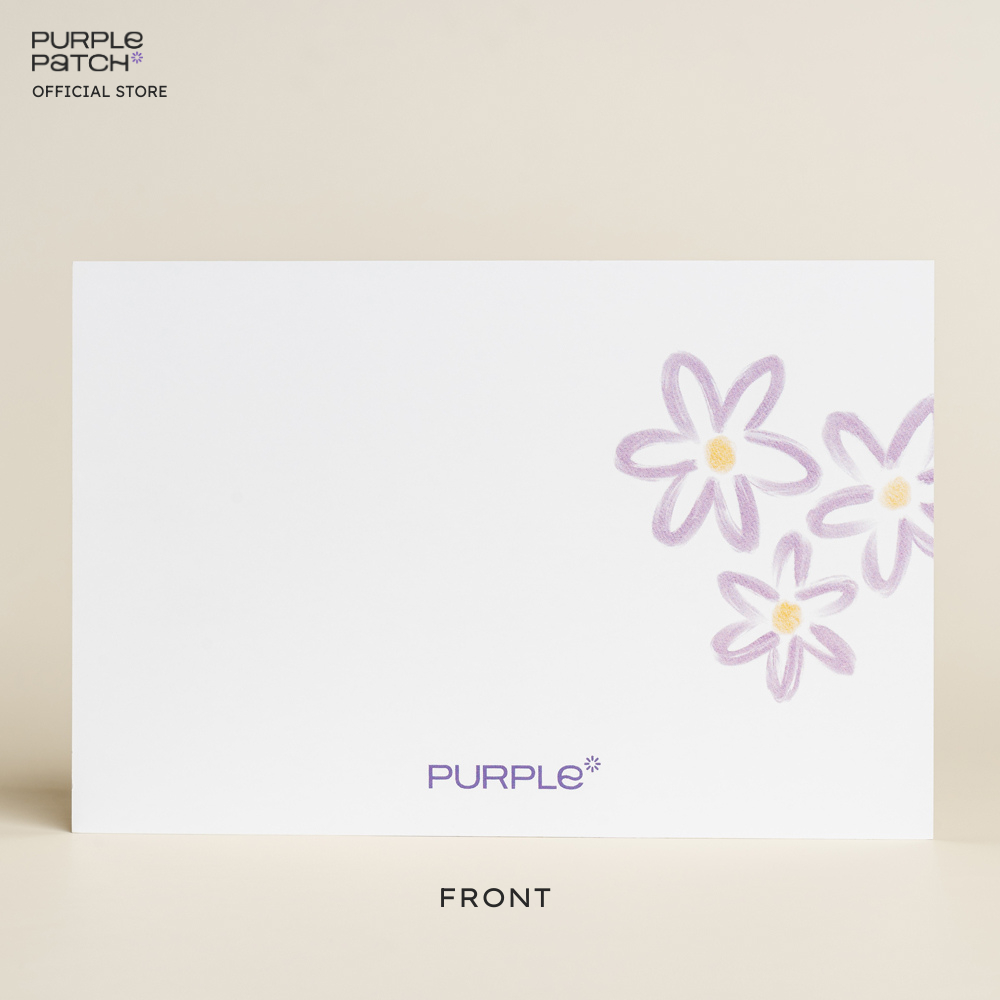 การ์ดอวยพร Purple Patch Note Card *Happy in a million little ways*
