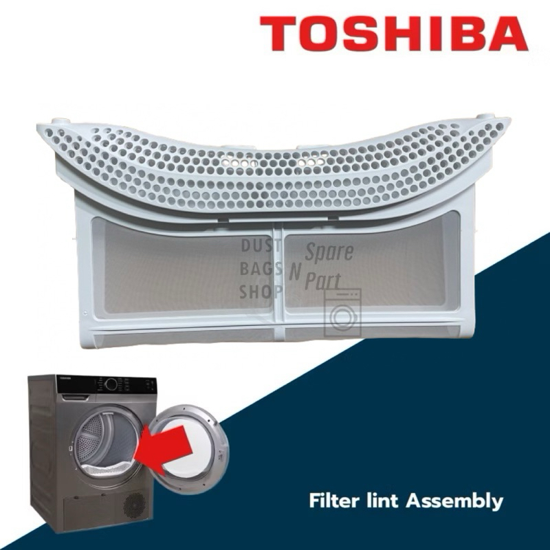 Filter lint Assembly ฟิลเตอร์สำหรับเครื่ิองอบผ้า TOSHIBA รุ่น TD-K90ME , TD-K90MET