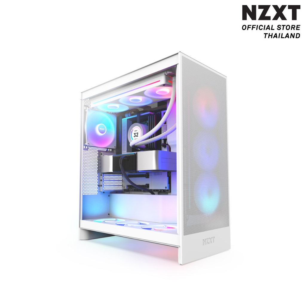 CASE NZXT H7 FLOW RGB WHITE : CM-H72FW-R1