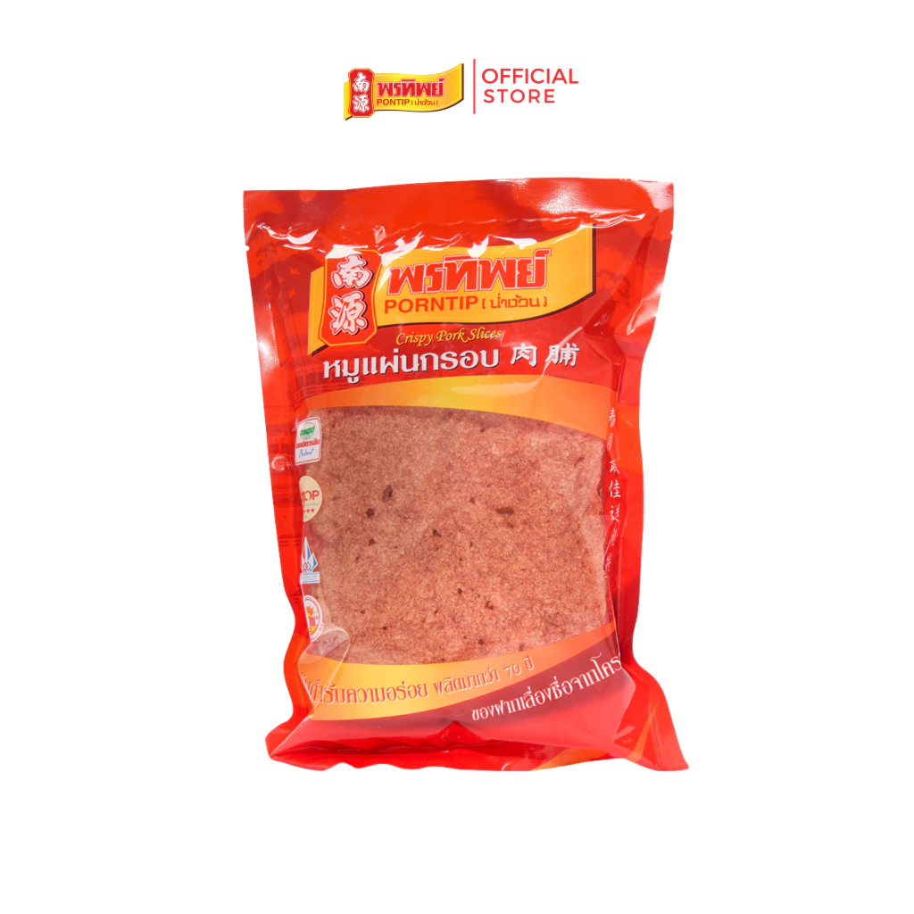❗️สินค้าแตกง่าย❗️พรทิพย์ หมูแผ่นกรอบ ขนาด 70-150 กรัม (เนื้อหมูล้วนๆไม่ผสมไก่ ไม่ใส่แป้ง)
