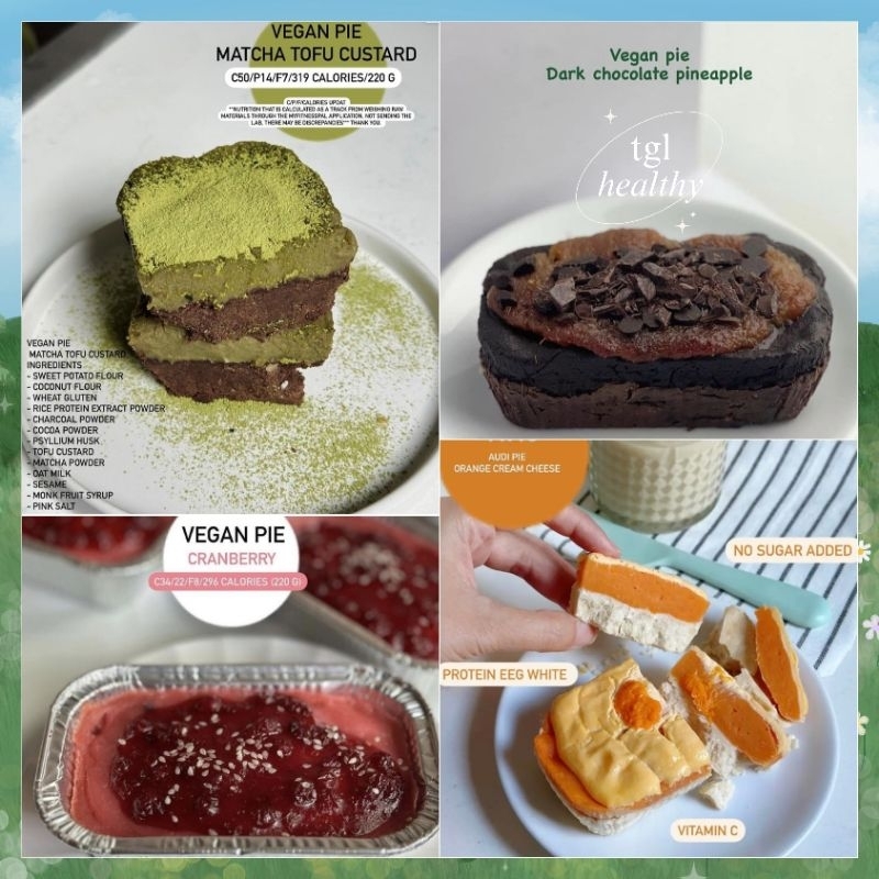 heaven 8 phuket : เค้กข้าว vegan pie วีแกนพาย audi pie ออดี้พาย  ปราศจากนม/เนย/น้ำตาล/ไข่/สารให้ความหวาน