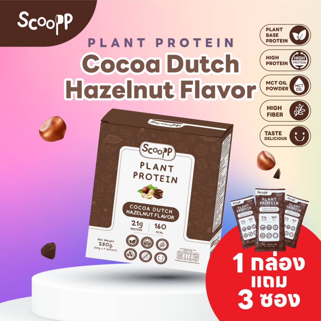 (Clearance Sale)Scoopp Plant Protein โปรตีนพืชทดแทนมื้ออาหาร:Exp.10/05/2025