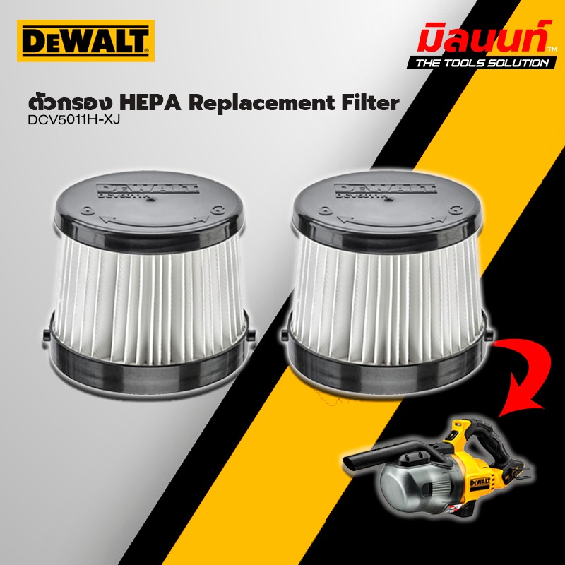 DEWALT - DCV5011H-XJ ตัวกรอง HEPA Replacement Filter ใช้กับ DCV501L (ได้2ชิ้น)