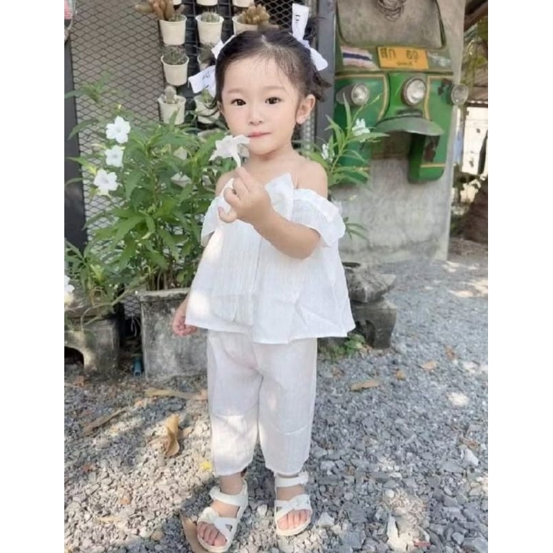 KAHNOM0408✅ พร้อมส่ง ✅ เซ็ท 2 ชิ้น ลูกสาวแต่งโบว์หน้า งานน่ารัก ตรงปก ผ้าด๊อบบี้ เกาหลีเกาใจ  A06 - รูปที่ 3