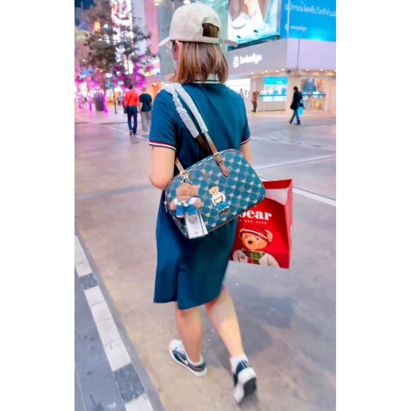 กระเป๋าทรงกล่องไซส์ใหญ่น้องหมี GUOO BEAR