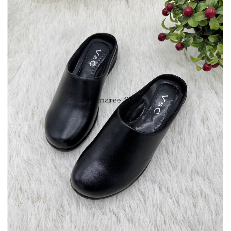 ⭐️พร้อมส่ง⭐️รองเท้าเปิดส้น แบบสวม รุ่น AB27 หนังนิ่ม ใส่สบายเท้า Size 36-41