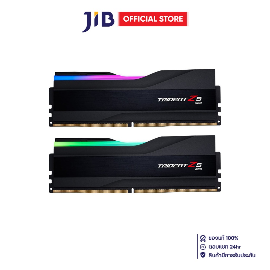 64GB (32GBx2) DDR5 6000MHz RAM (หน่วยความจำ) G.SKILL TRIDENT Z5 RGB (INTEL XMP) (BLACK) (F5-6000J323