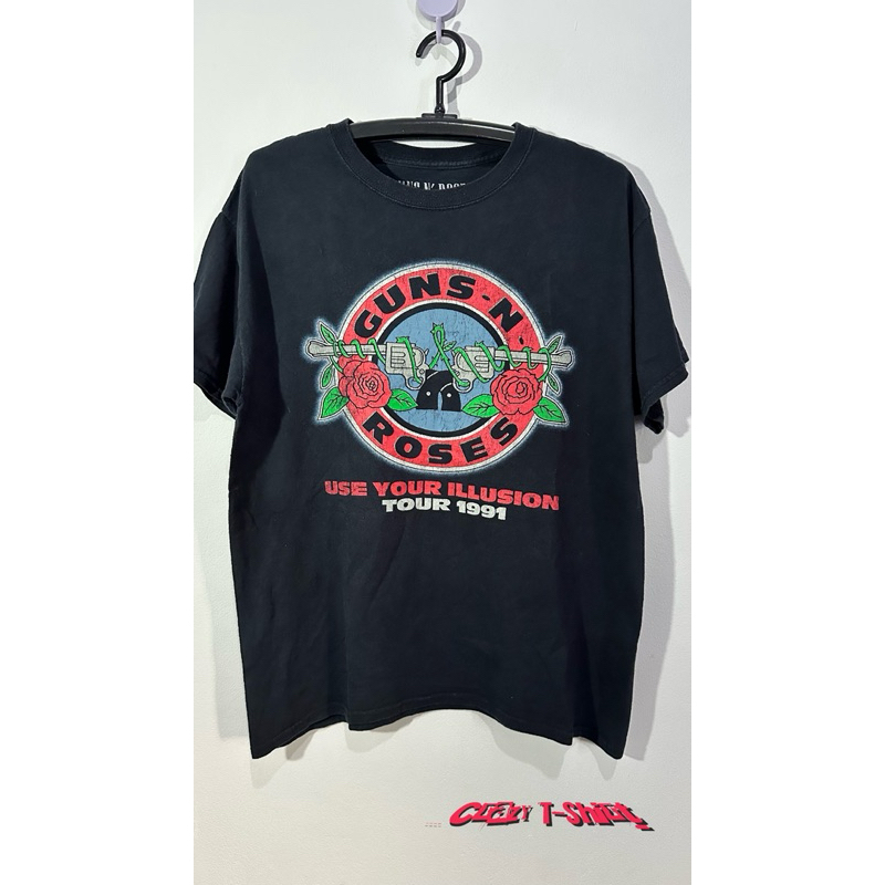 เสื้อวง Guns N’ Roses • บล็อกย้อน Use Your illusion Tour 1991 ของแท้จากกระสอบมือสอง