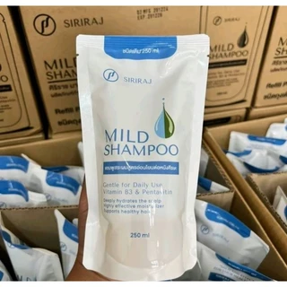แชมพูศิริราช Siriraj Mild Shampoo สูตรอ่อนโยนต่อหนังศีรษะ แบบหัวปั้ม200mlหรือ​แบบถุงเติม​250ml แท้จากรพ ศิริราชเท่านั้น.