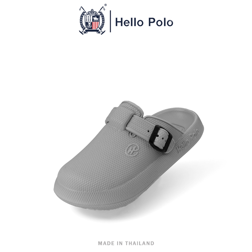 Hello Polo รุ่น HP8047 รองเท้าแตะแฟชั่นแบบสวม พื้นนุ่มน้ำหนักเบา Unisex ลำลอง แบบพกพา วัสดุ EVA แฟชั่น