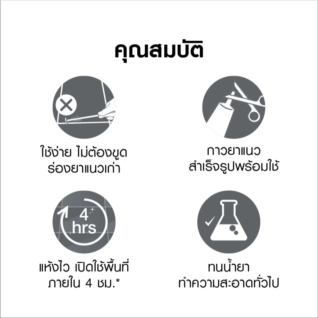 Jorakay IFIX กาวยาแนวกระเบื้องสำเร็จรูปแบบหลอด กาวยาวแนวสำเร็จรูป สีขาว ขนาด 200 มล. จระเข้ ไอฟิกซ์ - รูปที่ 2