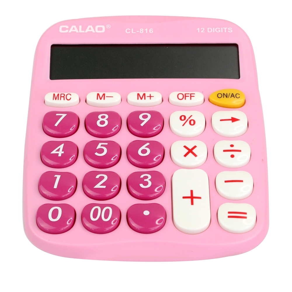 เครื่องคิดเลข หน้าจอ 12 หลัก เครื่องคิดเลขคิตตี้ เครื่องคิดเลขน่ารัก  CL-816 คละสี รุ่น CL-816-05f-Rat