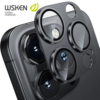 Wsken for ไอโฟน 16 Pro Max กระจกกันรอย เลนส์กล้อง Aluminium Lens สำหรับ iPhone 17 / 16 / 15 / 14 /13 HD ฟิล์มกระจกเต็มจอ