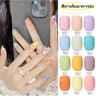 Nail.Girl เล็บเจล Macaronทําเล็บเจล dopamine 12สี ยอดนิยมสี 7.3ML เล็บชุดสำหรับเล็บร้านทำผม