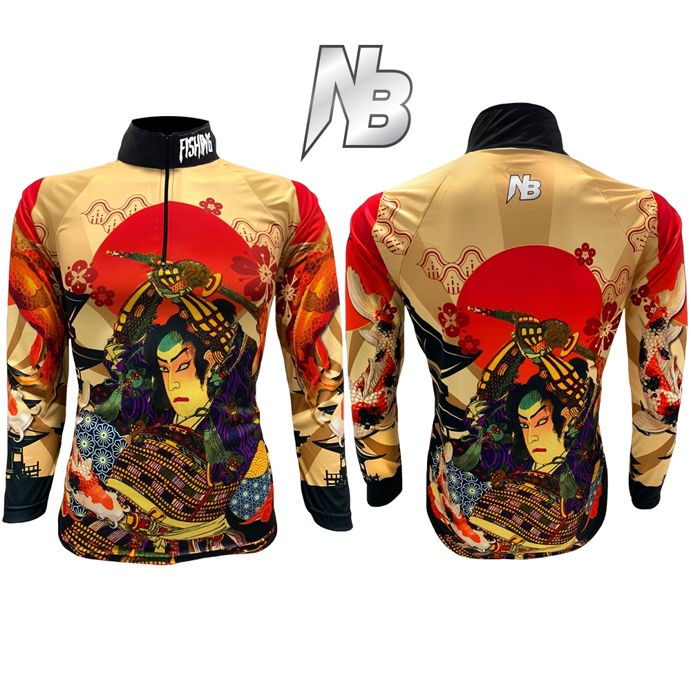 เสื้อตกปลา,ปั่นจักรยาน Samurai Fishing มีให้เลือก 2 สี (สินค้าพร้อมจัดส่ง) ป้องกันแสง UV