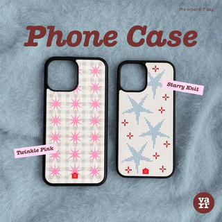 Phone Case Twinkle Pink Starry Knit เคสไอโฟน (ไม่มีแม่เหล็ก)