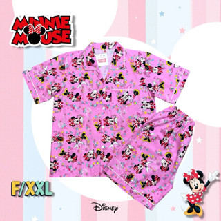 ชุดนอน ผ้าคอตตอนไม่ยืดพิมพ์ลาย Minnie Mouse มีไซส์ F /2XL รอ…