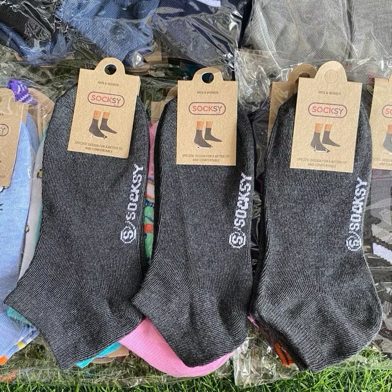 Socksy-TOMTAM ถุงเท้าทำงาน ข้อสั้น รุ่น PJ (แบบแพ็ค) เนื้อนุ่ม ใส่สบาย