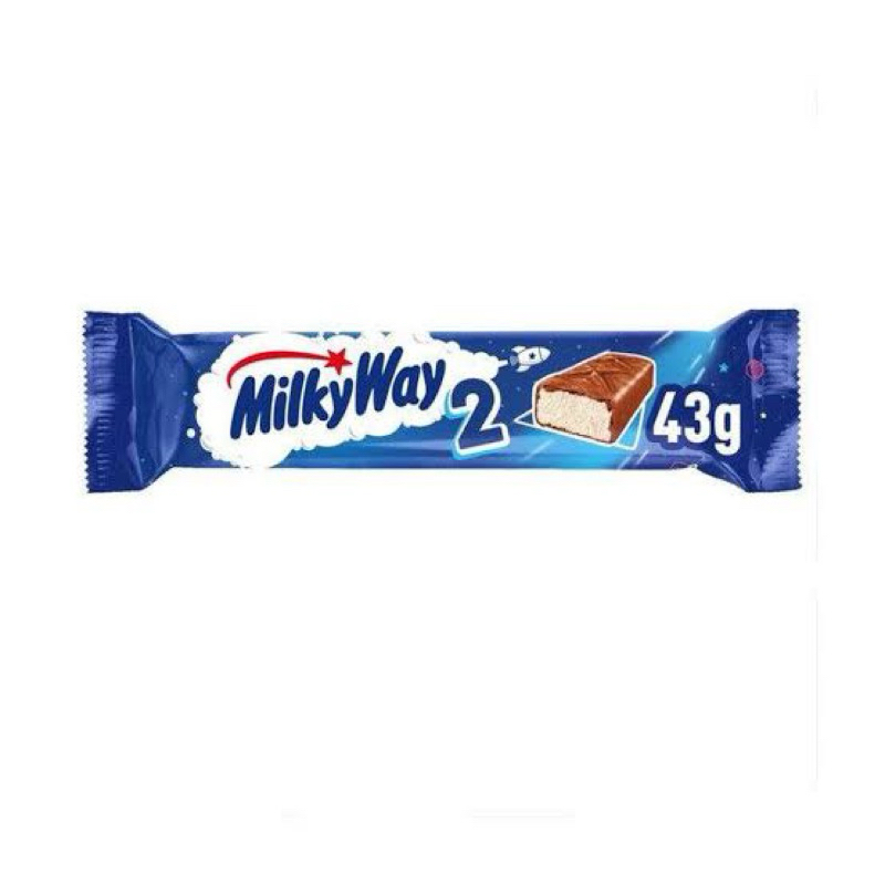 east Milky way 2 milk chocolate 43g. 🇩🇪จากเยอรมัน มิลกี้เวย์ช็อกโกแลค ไส้รสนม