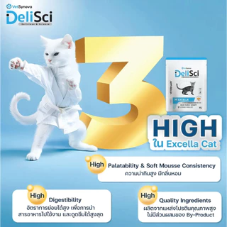 DeliSci Excella เดลิไซน์ สำหรับแมว อาหารฟื้นฟูสำหรับแมวป่วย พลังงานสูง ขนาด 80 g
