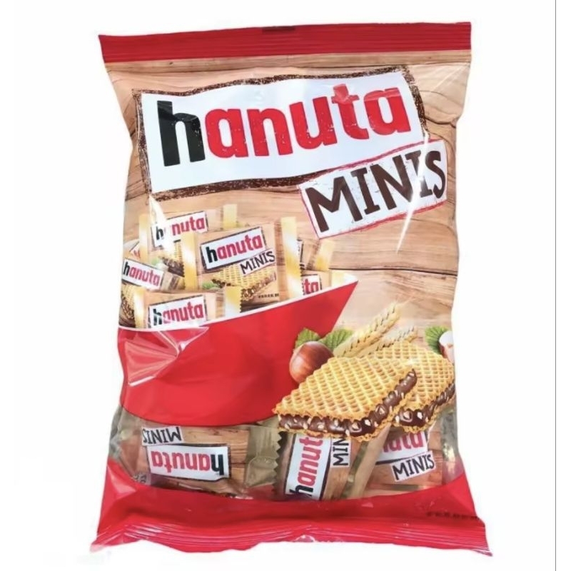 Hanuta Minis - เวเฟอร์สอดไส้ช็อคโกแลตผสมเฮเซลนัท Hanuta minis hazelnuts wafers from Europe