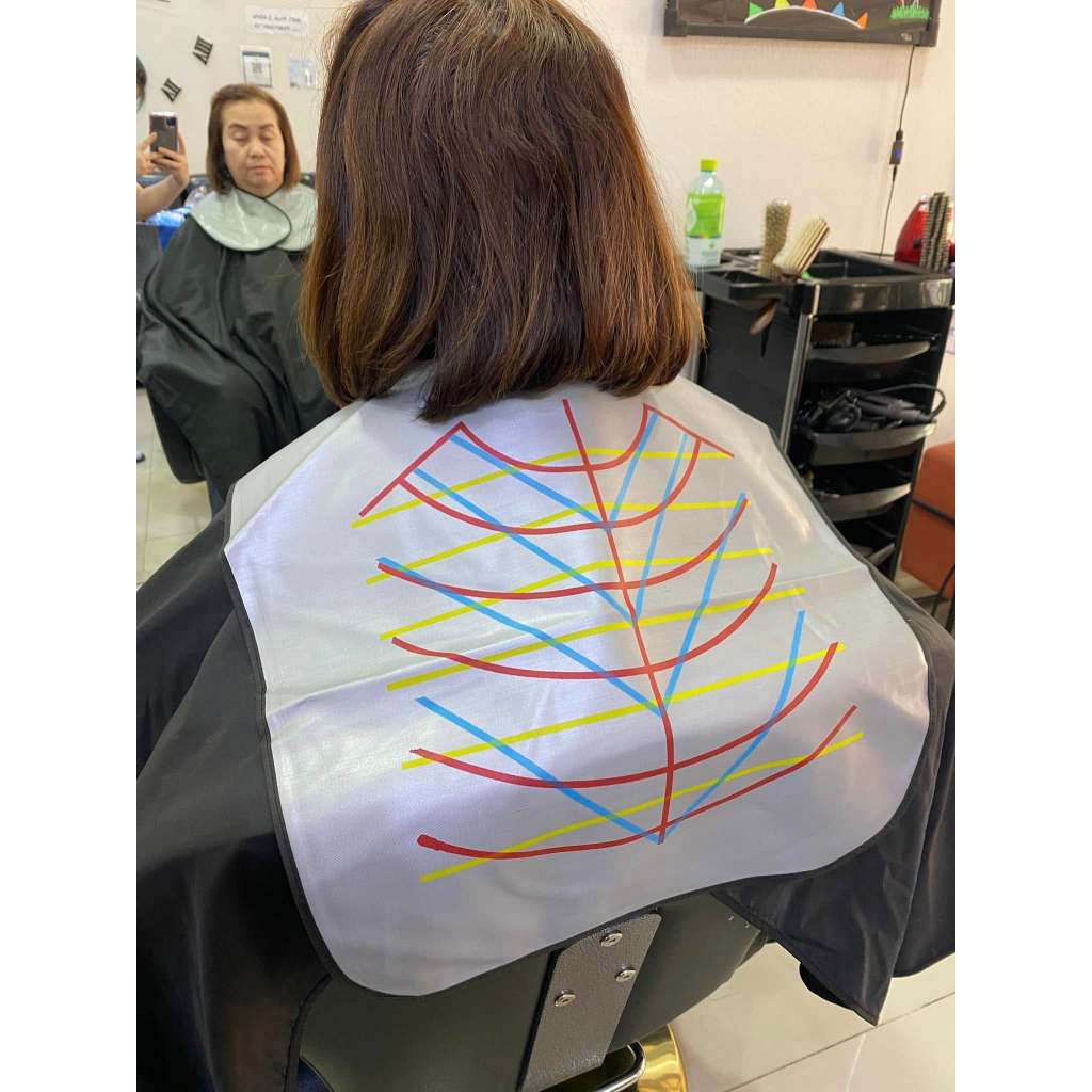 คลุมตัดสีเทาลายเส้น💇🏼‍♀️คลุมเคมีได้👩🏻‍🦰คลุมตัดสีเทา มีลายเส้นไกด์ไลน์ ✅