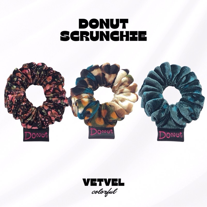ยางรัดผมDonut รุ่น Velvet colorful